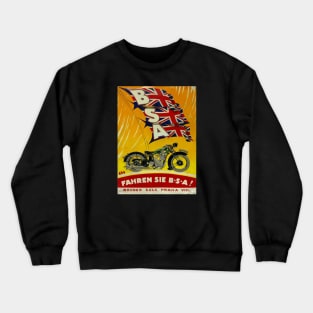 Retro BSA Motorbike Poster Crewneck Sweatshirt